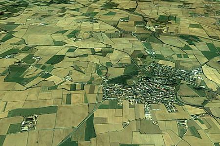Veduta aerea del territorio di San Bassano